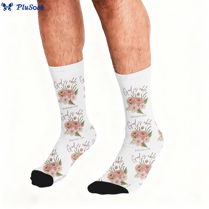 Plusock Floral Leopard Print Socks - image 1