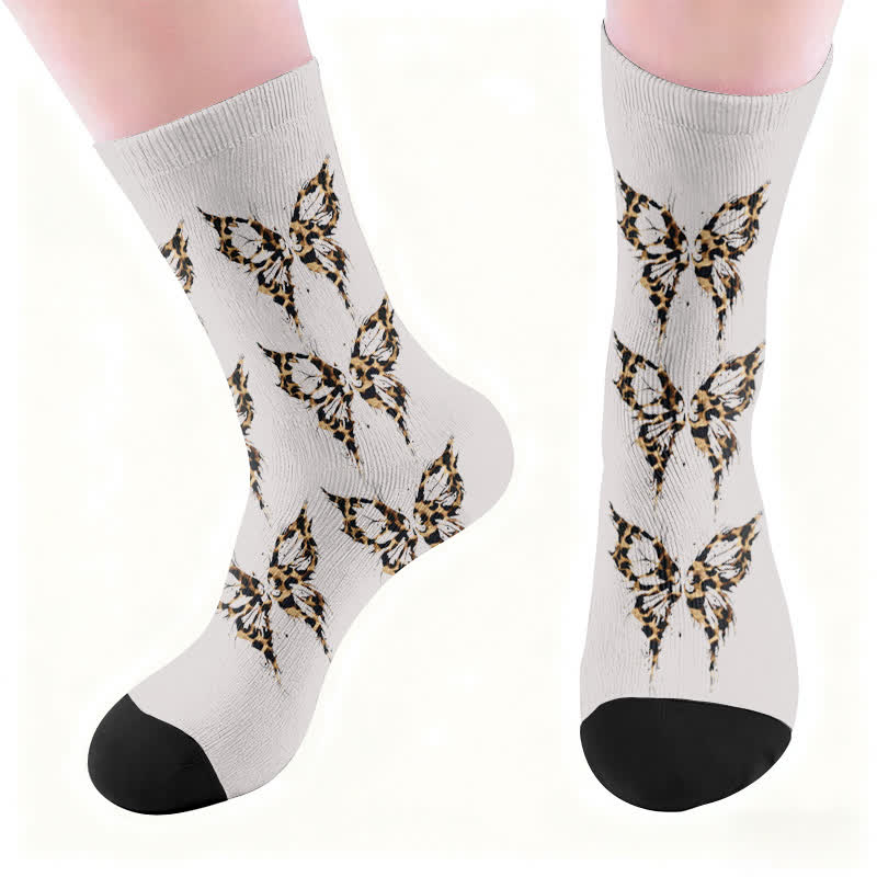 Plusock Leopard Butterfly Heart Socks - image 5
