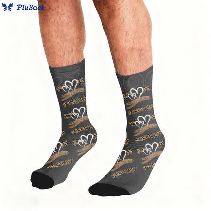 Plusock Leopard Butterfly Heart Socks - image 1