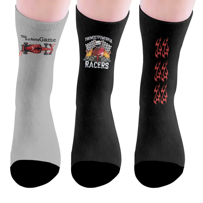Plusock Racing Flag Socks - Multicolor(3 Pairs) - EU37-44(US4-10) - image 10