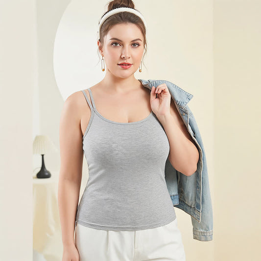 Plusock Plus Size Modal Layering Criss-cross Back Tank Top - image 0