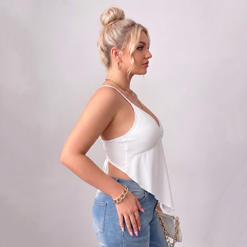 Plusock Plus Size Open Back V Neck Tank Top - image 1