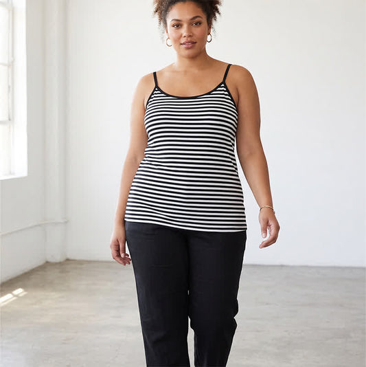 Plusock Plus Size Striped Tank Top - A - 6XL - image 0