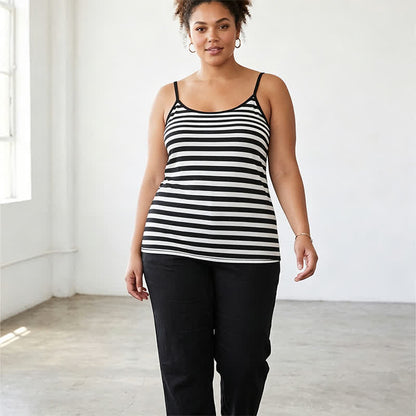 Plusock Plus Size Striped Tank Top - image 3