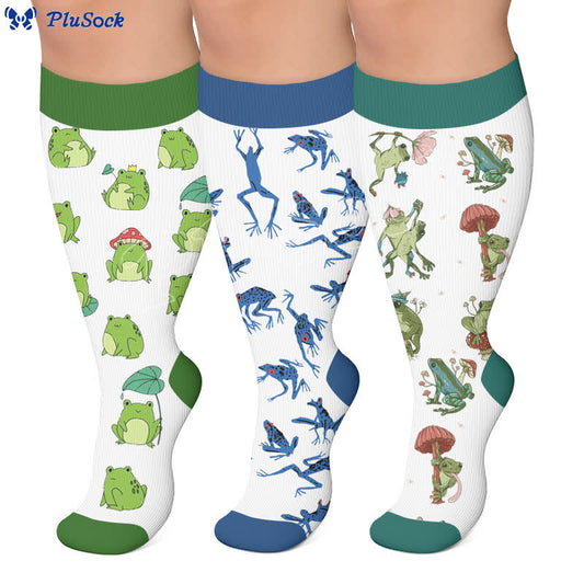 Plusock Plus Size Frog Compression Socks - image 0
