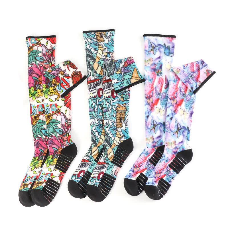 Plusock Bamboo Floral Butterfly Compression Socks - image 1