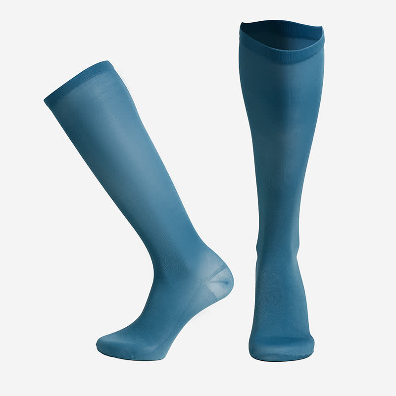 Plusock Classic Solid Compression Socks - Blue - XXL - image 6