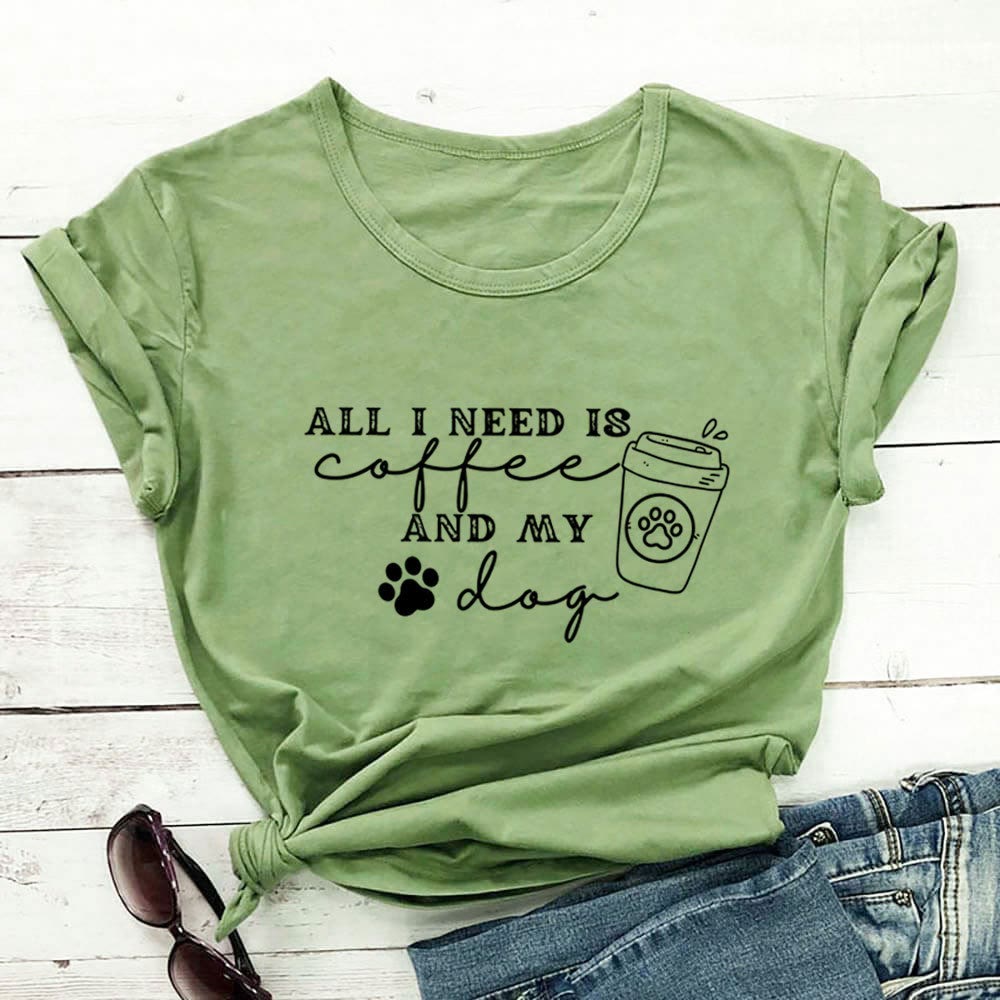 Plusock Plus Size Dog Paw Prints hort Sleeve T-shirt - Green - 3XL - image 3