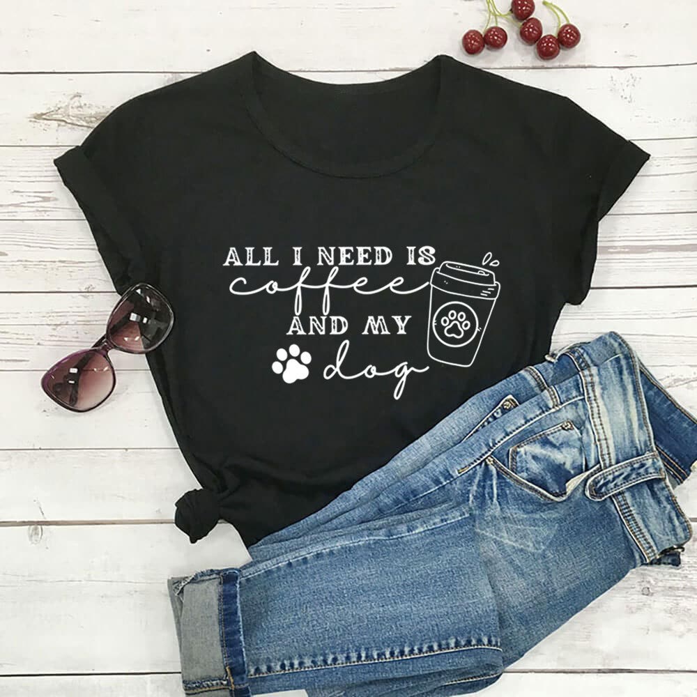 Plusock Plus Size Dog Paw Prints hort Sleeve T-shirt - Black - 3XL - image 4