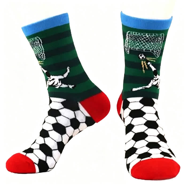 Plusock Cotton Soccer Stripe Quarter Socks(2 Pairs) - Red - EU39-46(US6-12) - image 1