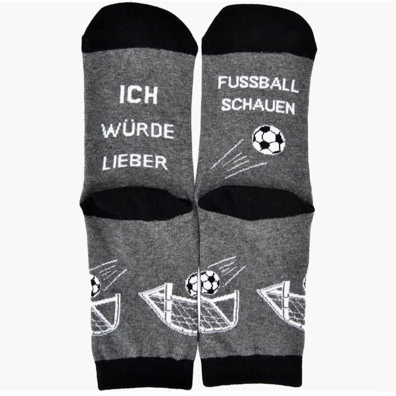 Plusock Football Quote Cotton Quarter Socks(2 Pairs) - Grey - EU39-46(US6-12) - image 2