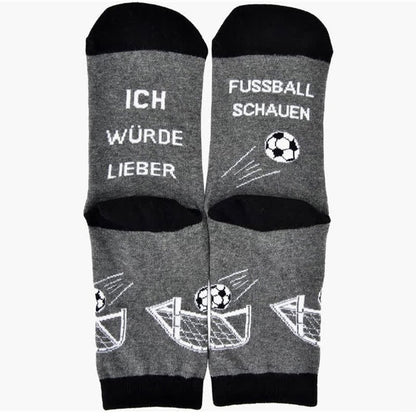 Plusock Football Quote Cotton Quarter Socks(2 Pairs) - Grey - EU39-46(US6-12) - image 2