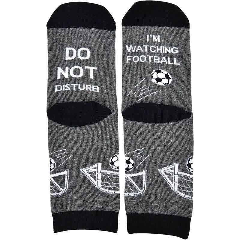Plusock Football Quote Cotton Quarter Socks(2 Pairs) - Black - EU39-46(US6-12) - image 1