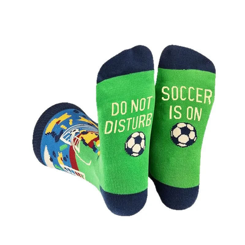 Plusock Soccer Slogan Quarter Socks(2 Pairs) - Green - EU38-44(US5-10) - image 4