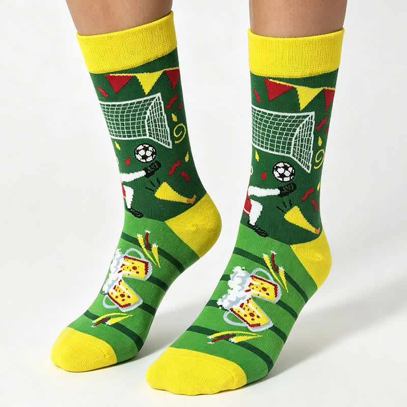 Plusock Colorblock Soccer Quarter Socks(5 Pairs) - image 1