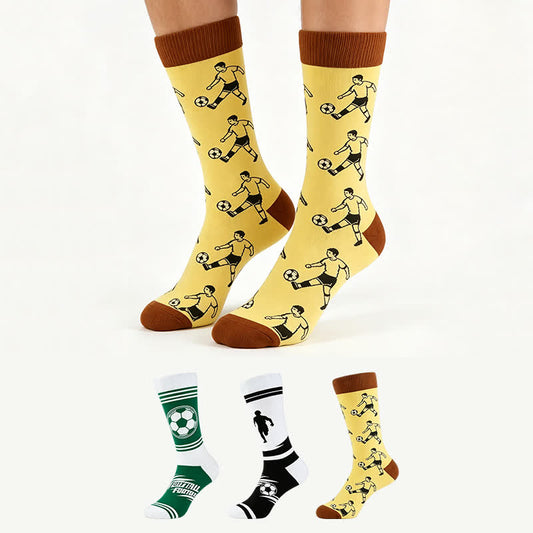 Plusock Football Print Cotton Quarter Socks(5 Pairs) - image 0