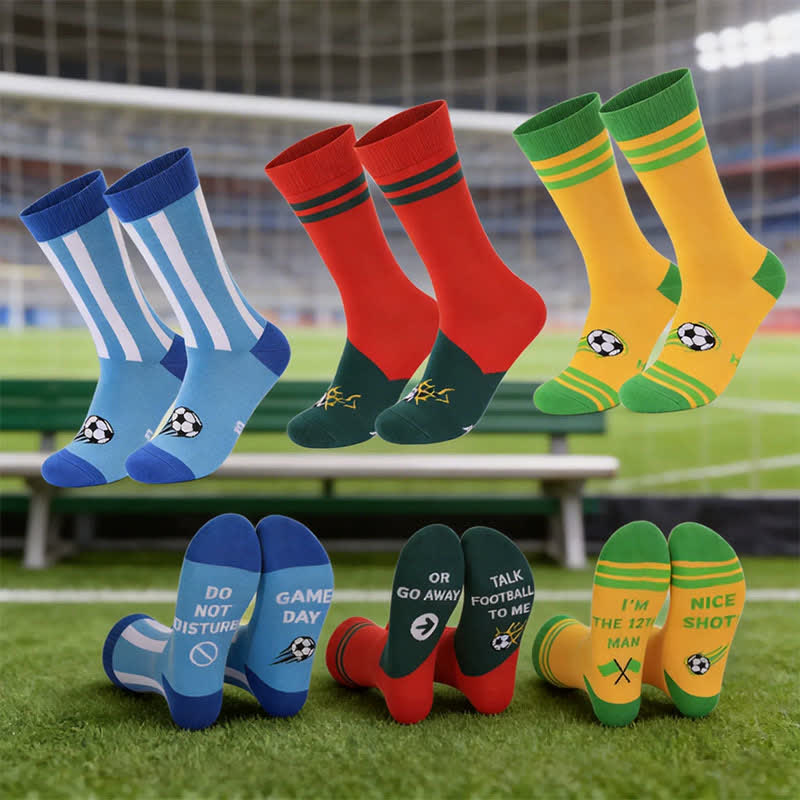 Plusock Colorful Soccer Stripe Quarter Socks (3 Pairs) - image 1
