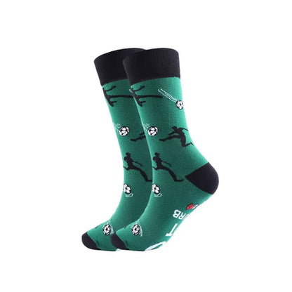 Plusock Funny Soccer Print Quarter Socks(3 Pairs) - D - EU39-43(US6-9) - image 4