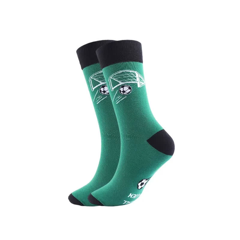 Plusock Funny Soccer Print Quarter Socks(3 Pairs) - C - EU39-43(US6-9) - image 3