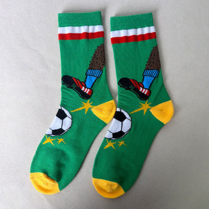Plusock Soccer Stripe Quarter Socks(3 Pairs) - Green - EU39-43(US6-9) - image 4