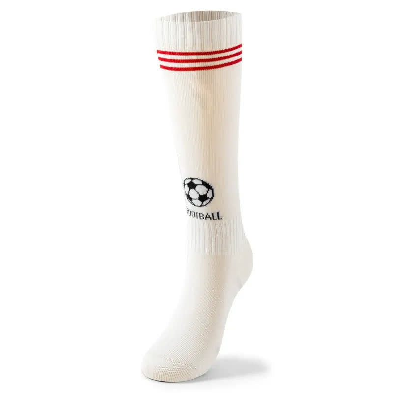 Plusock Cotton Football Knee High Socks(3 Pairs) - White - EU37-41(US4-7.5) - image 3