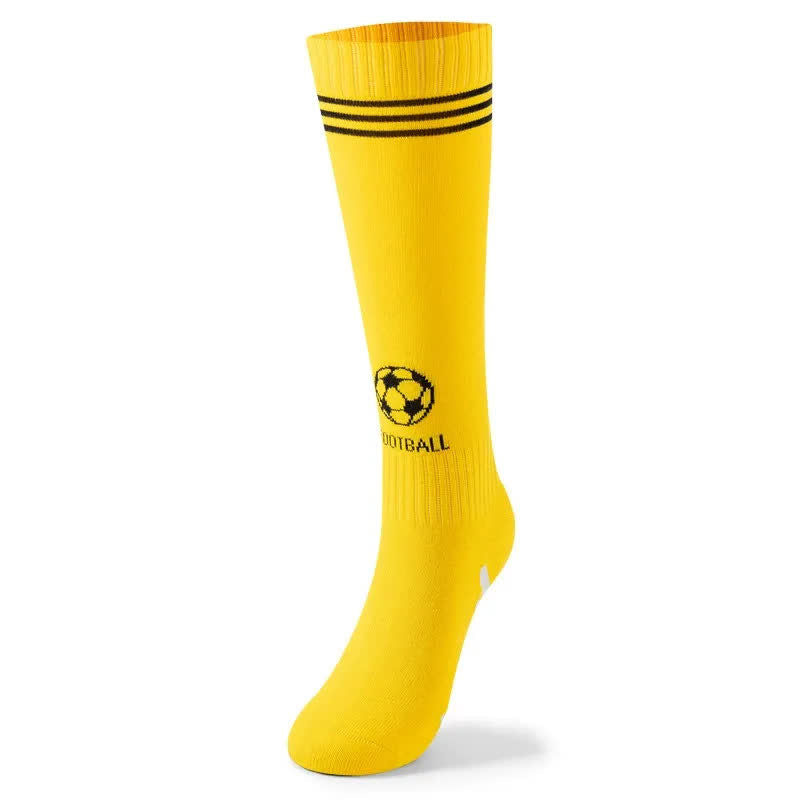 Plusock Cotton Football Knee High Socks(3 Pairs) - Yellow - EU37-41(US4-7.5) - image 5