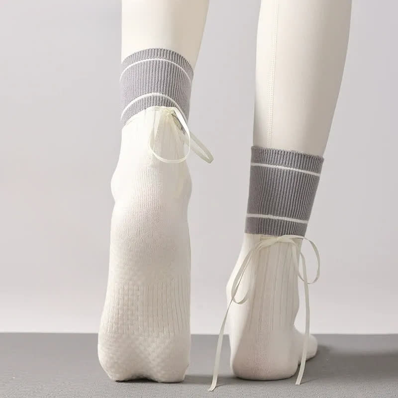 Plusock Open Instep Bow Grip Socks(2 Pairs) - image 1