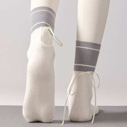Plusock Open Instep Bow Grip Socks(2 Pairs) - image 4