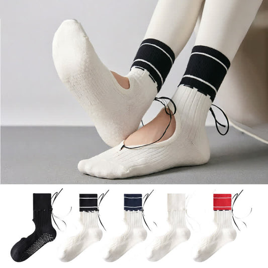 Plusock Open Instep Bow Grip Socks(2 Pairs) - image 0