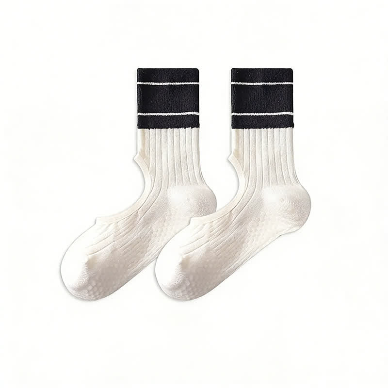 Plusock Open Instep Bow Grip Socks(2 Pairs) - Black - EU35-40(US2-7) - Without Ribbon - image 17