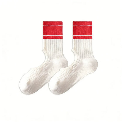 Plusock Open Instep Bow Grip Socks(2 Pairs) - Red - EU35-40(US2-7) - Without Ribbon - image 15