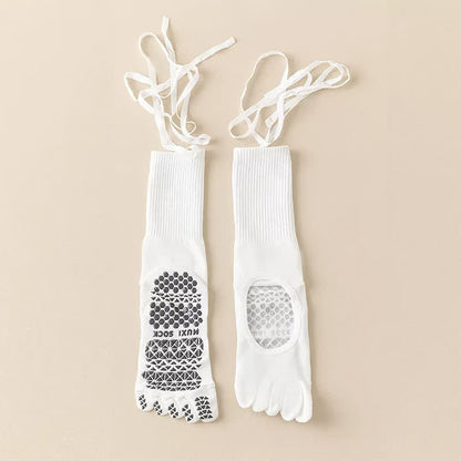 Plusock Ballet Wrap Grip Toe Socks(2 Pairs) - White - EU35-39(US2-6) - image 2