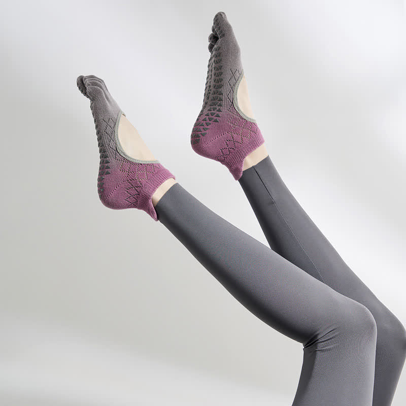 Plusock Gradient Toe Grip Socks - Purple - EU35-40(US2-7) - image 4