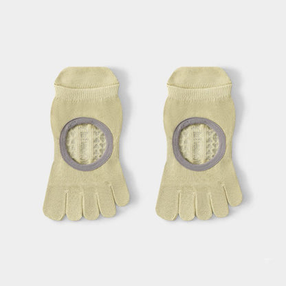 Plusock Five Toe Yoga Grip Socks(2 Pairs) - Green - EU35-40(US2-7) - image 9