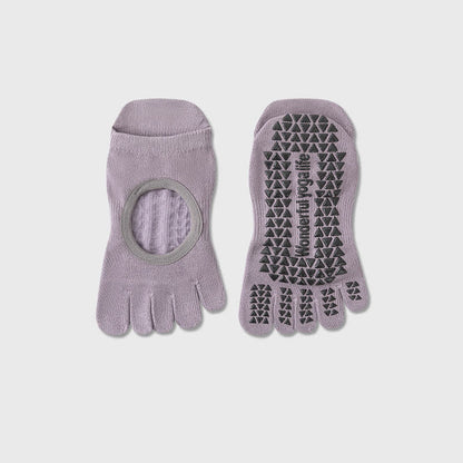 Plusock Five Toe Yoga Grip Socks(2 Pairs) - Purple - EU35-40(US2-7) - image 10