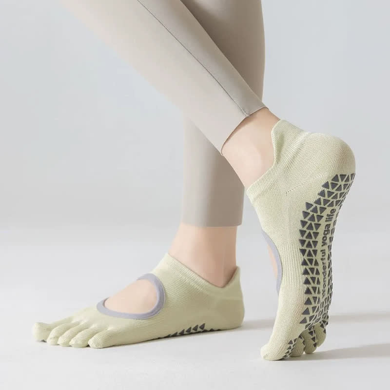 Plusock Five Toe Yoga Grip Socks(2 Pairs) - image 3