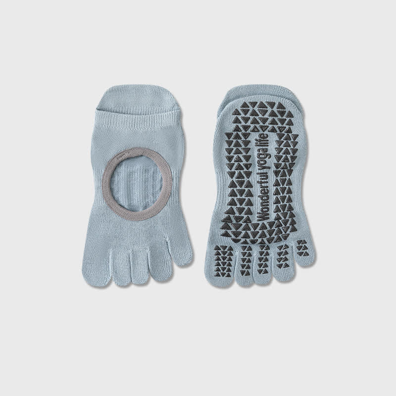 Plusock Five Toe Yoga Grip Socks(2 Pairs) - Blue - EU35-40(US2-7) - image 8