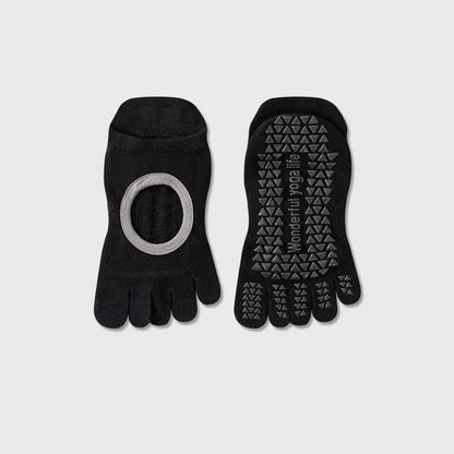 Plusock Five Toe Yoga Grip Socks(2 Pairs) - Black - EU35-40(US2-7) - image 5
