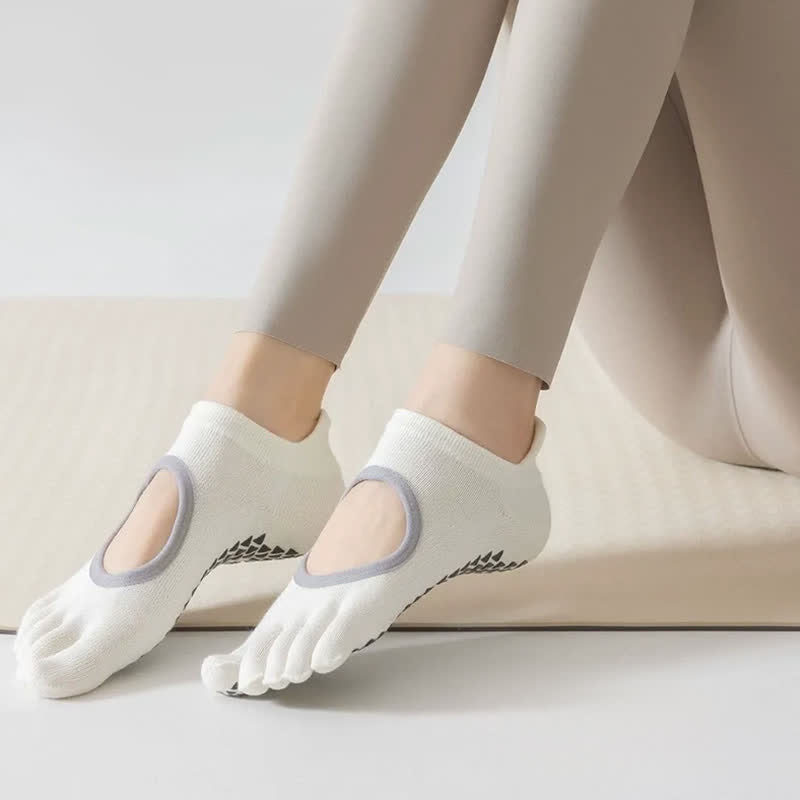 Plusock Five Toe Yoga Grip Socks(2 Pairs) - image 2