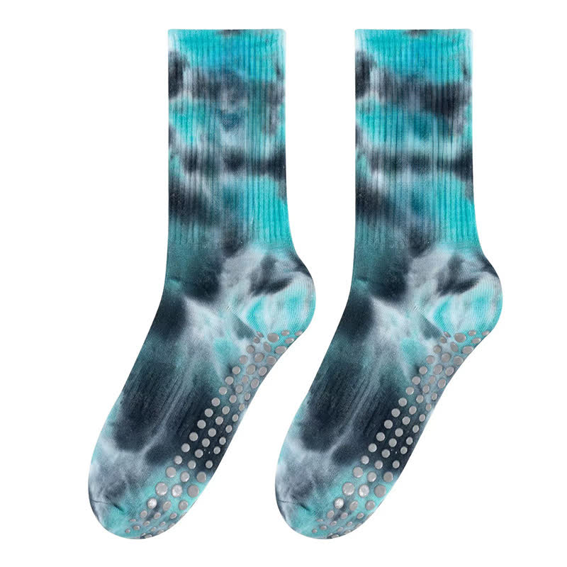 Plusock Tie Dye Yoga Grip Socks(2 Pairs) - Dark Blue - EU38-42(US5-8) - image 12