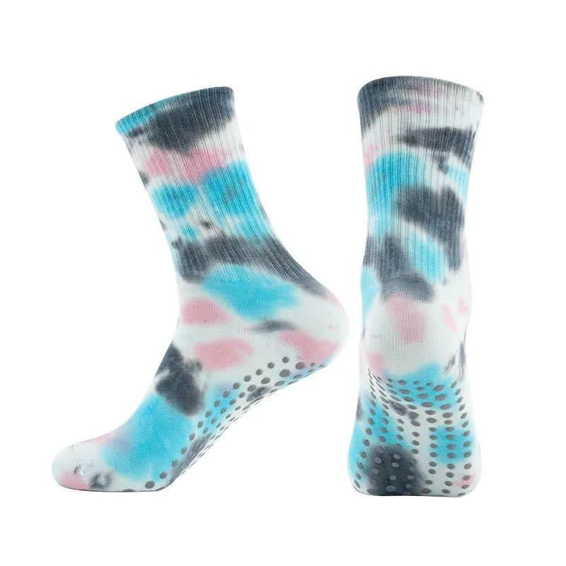 Plusock Tie Dye Yoga Grip Socks(2 Pairs) - Blue - EU38-42(US5-8) - image 4