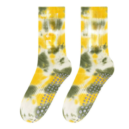 Plusock Tie Dye Yoga Grip Socks(2 Pairs) - Dark Yellow - EU38-42(US5-8) - image 14
