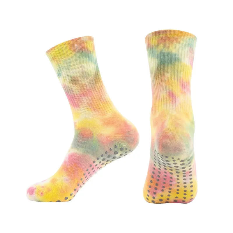 Plusock Tie Dye Yoga Grip Socks(2 Pairs) - Pink - EU38-42(US5-8) - image 7