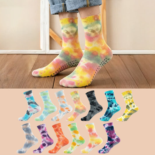 Plusock Tie Dye Yoga Grip Socks(2 Pairs) - image 0