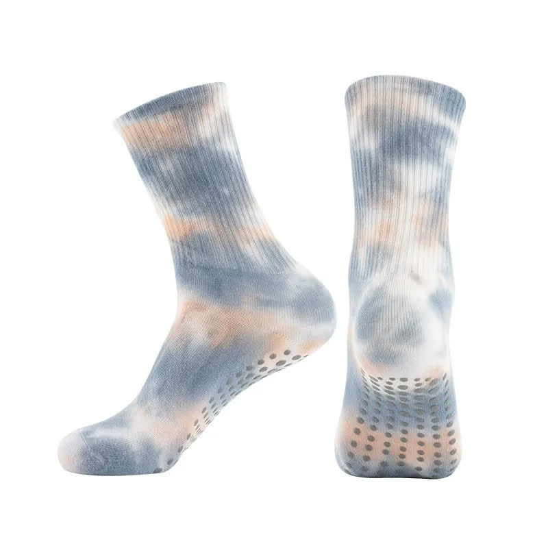 Plusock Tie Dye Yoga Grip Socks(2 Pairs) - Grey - EU38-42(US5-8) - image 11