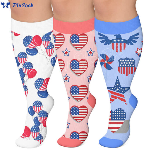 Plusock Plus Size Free America Compression Socks - image 0