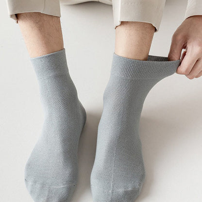 Plusock Cotton Breathable Quarter Socks(6 Pairs) - Light Blue - EU45-50(US11-15) - image 1