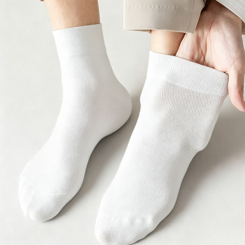Plusock Cotton Breathable Quarter Socks(6 Pairs) - White - EU45-50(US11-15) - image 9