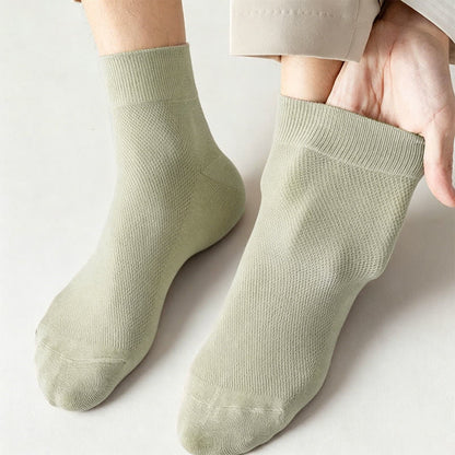 Plusock Cotton Breathable Quarter Socks(6 Pairs) - Light Green - EU45-50(US11-15) - image 5