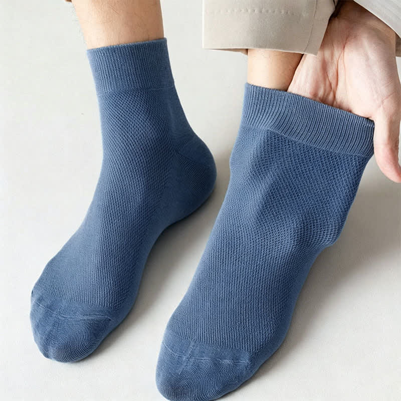 Plusock Cotton Breathable Quarter Socks(6 Pairs) - Royal Blue - EU45-50(US11-15) - image 11